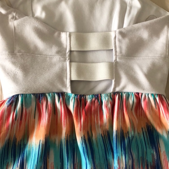 Strapless, multi color, summer dress - Picture 2 of 2